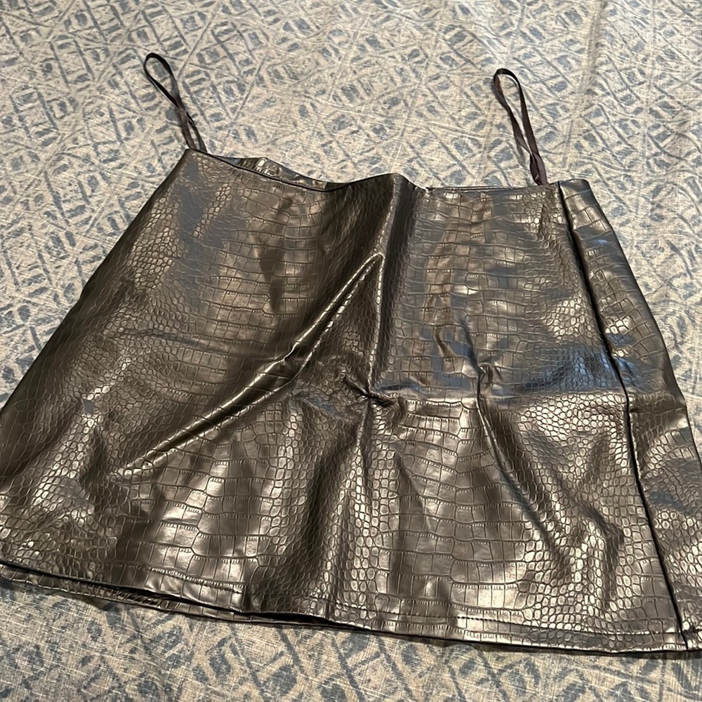 Black Pleather Skirt